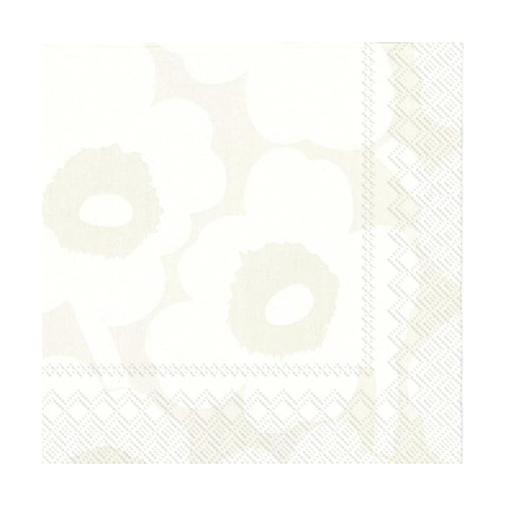 Unikko napkins 33x33cm 20件装 - 白色-灰色 - Marimekko