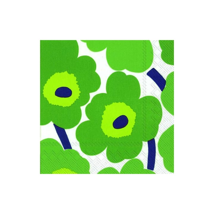 Unikko napkins 33x33cm 20件装 - 绿色 - Marimekko