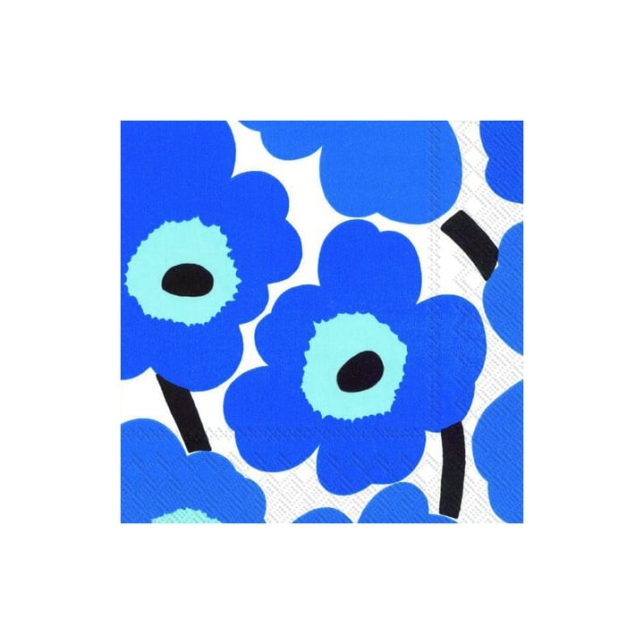 Unikko napkins 33x33cm 20件��装 - 蓝色 - Marimekko