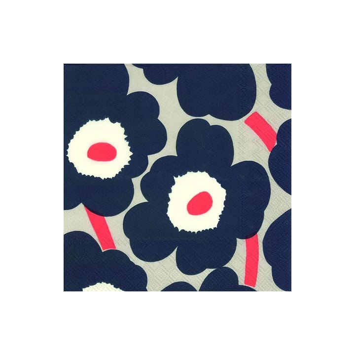 Unikko napkins 33x33cm 20件装 - 亚麻色 - Marimekko