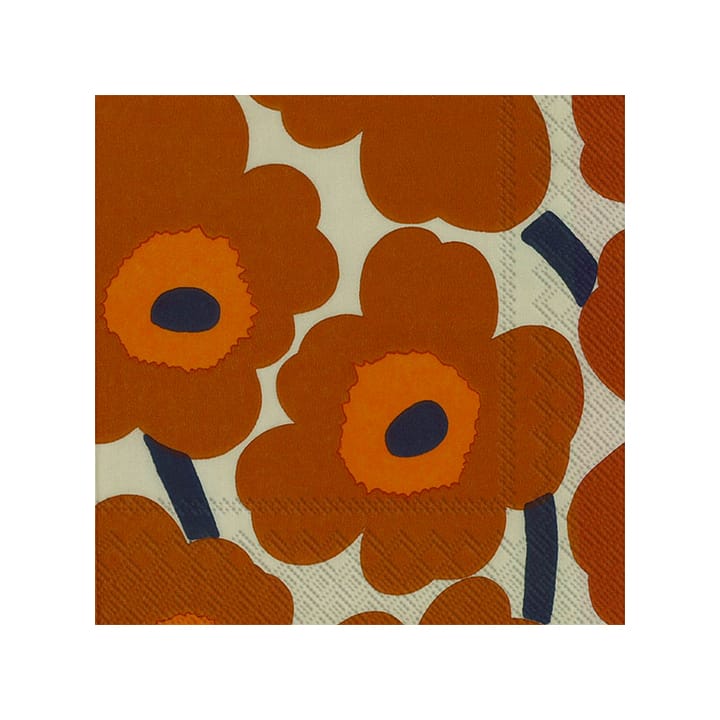 Unikko napkins 33x33cm 20件装 - 红陶 - Marimekko