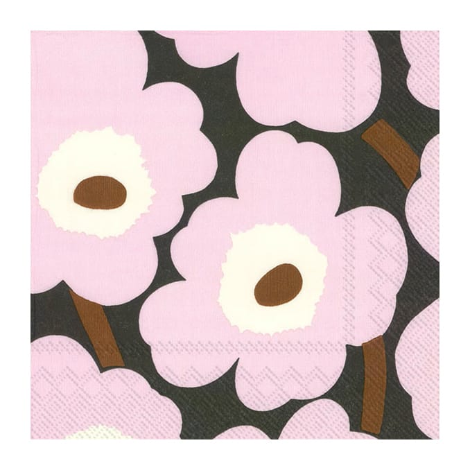 Unikko napkins 33x33cm 20件装 - 玫瑰色 - Marimekko