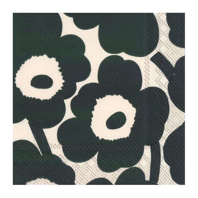 Unikko napkins 33x33cm 20件装 - 奶油色 绿色 - Marimekko