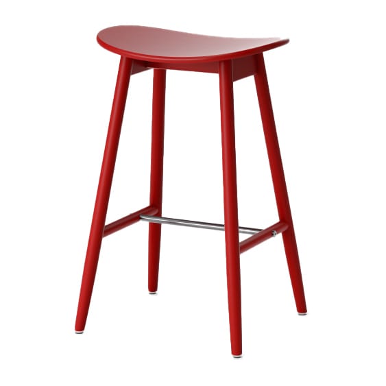 Icha barstool 65 cm 凳子 - 红色 varnished beech - Massproductions