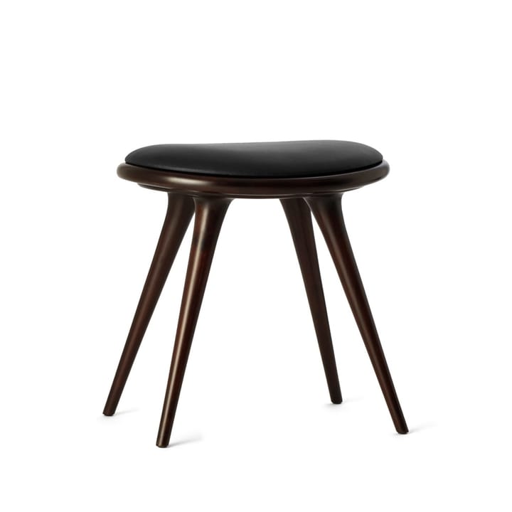 Mater 凳子 - Leather black. dark stained beech stand - Mater