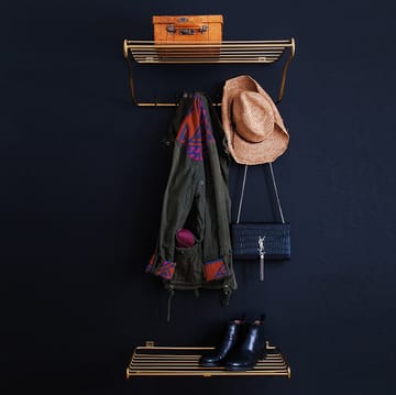 Hat rack shelf - brass - Maze