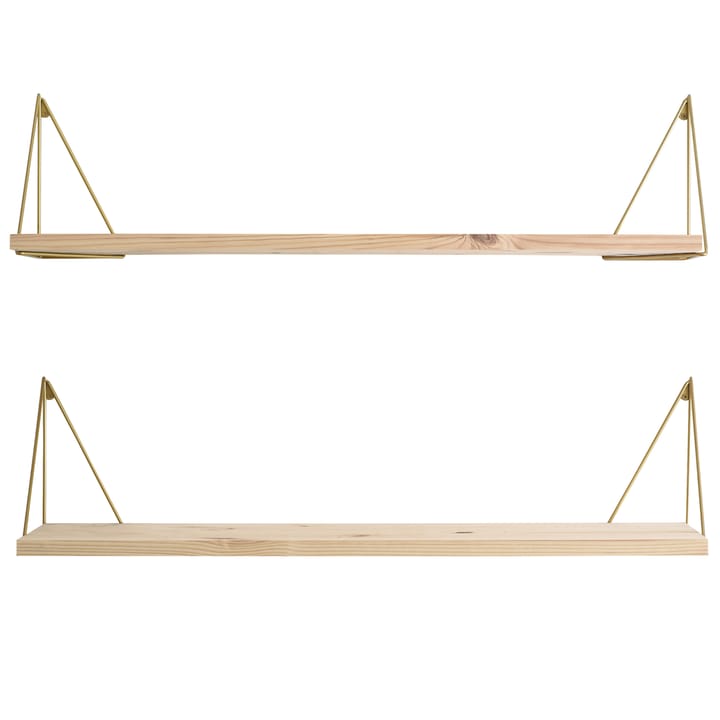 Pythagoras Play shelf - brass - Maze