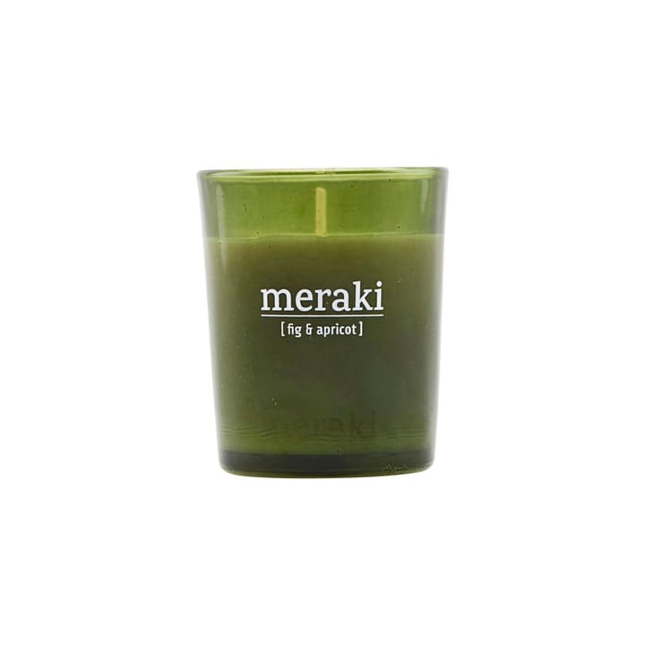 Meraki 香薰蜡烛 绿色玻璃 12 hours - fig-apricot - Meraki