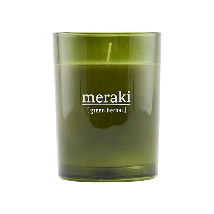 Meraki 香薰蜡烛 绿色玻璃 35 hours - green herbal - Meraki