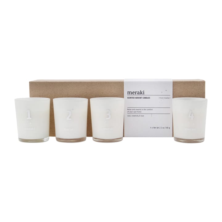 Meraki scented advent candles 4-pack - Frozen meadow - Meraki