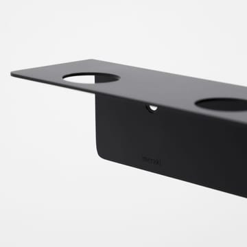 Meraki shelf with bottle hanger and hook - Brushed 黑色 finish - Meraki