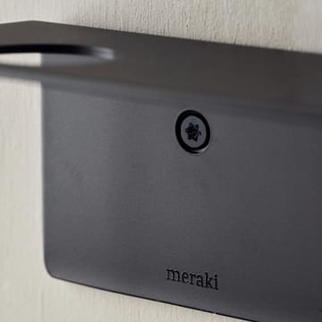 Meraki shelf with bottle hanger and hook - Brushed 黑色 finish - Meraki