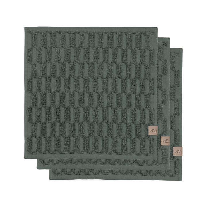 Geo towel 30x30 cm - Pine 绿色 - Mette Ditmer