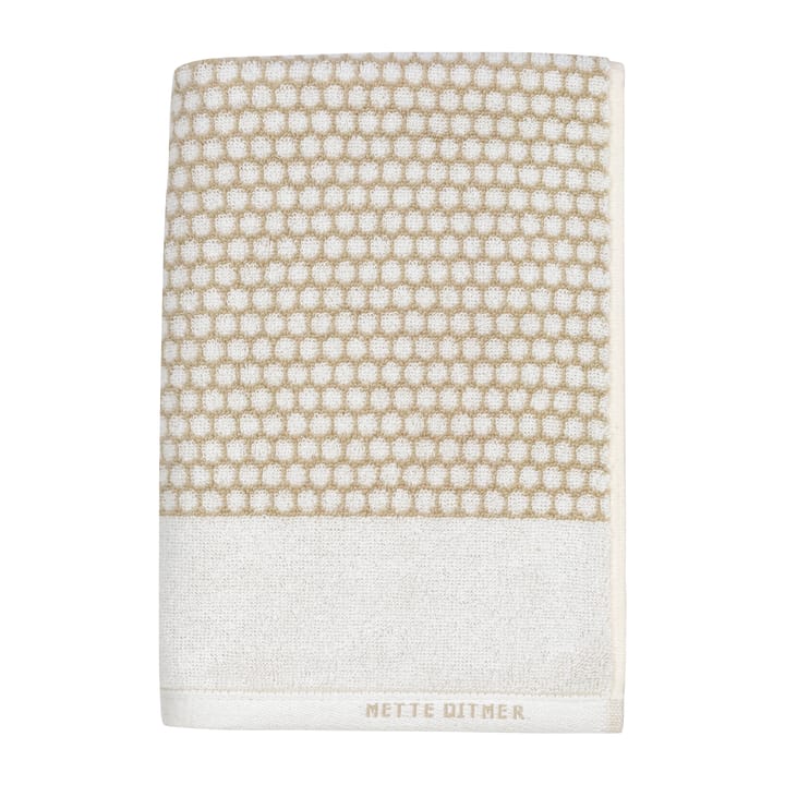 Grid guest towel 38x60 cm 2 pack - 沙色-off 白色 - Mette Ditmer