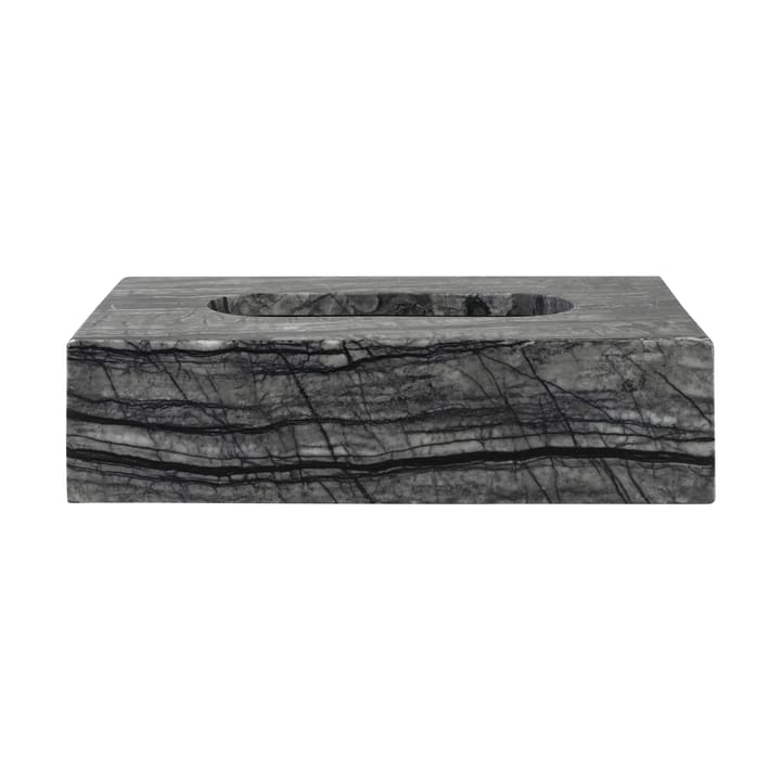 Marble 纸巾盒 14x25.5 cm - 黑色-灰色 - Mette Ditmer