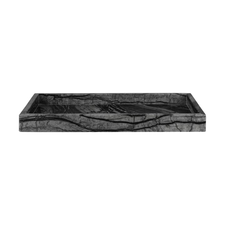 Marble decorative 托盘 16x31 cm - 黑色-灰色 - Mette Ditmer