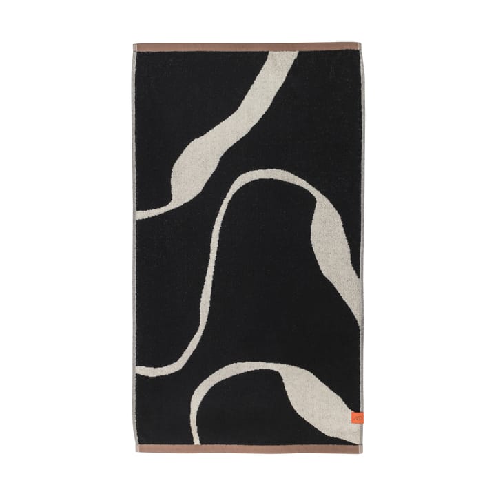 Nova Arte 浴巾 70x133 cm - 黑色-米白色 - Mette Ditmer