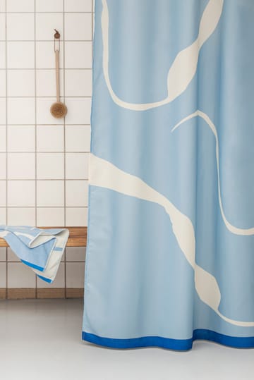 Nova Arte shower 窗帘 150x200 cm - Light blue-off-white - Mette Ditmer