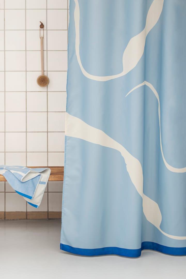 Nova Arte shower 窗帘 150x200 cm - Light blue-off-white - Mette Ditmer