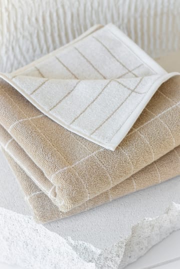 Tile Stone guest towel 38x60 cm 2 pack - 沙色-off 白色 - Mette Ditmer