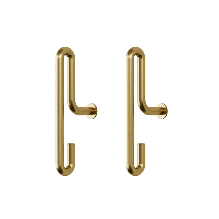 Moebe wall hook small 2- pack, matte gold MOEBE