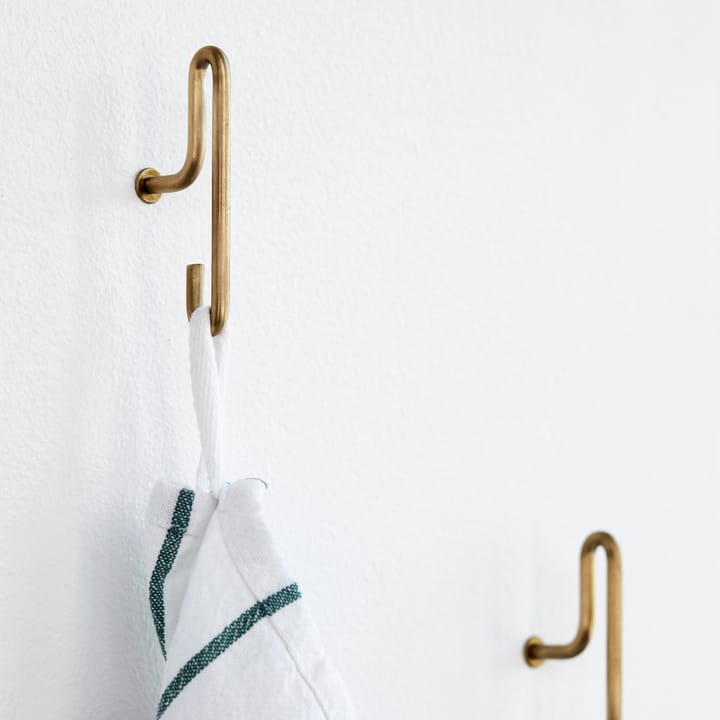 Moebe wall hook small 2- pack, matte gold MOEBE