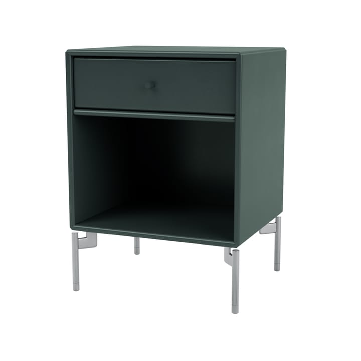 Dream bedside 桌子 - Black jade 163, chrome legs - Montana