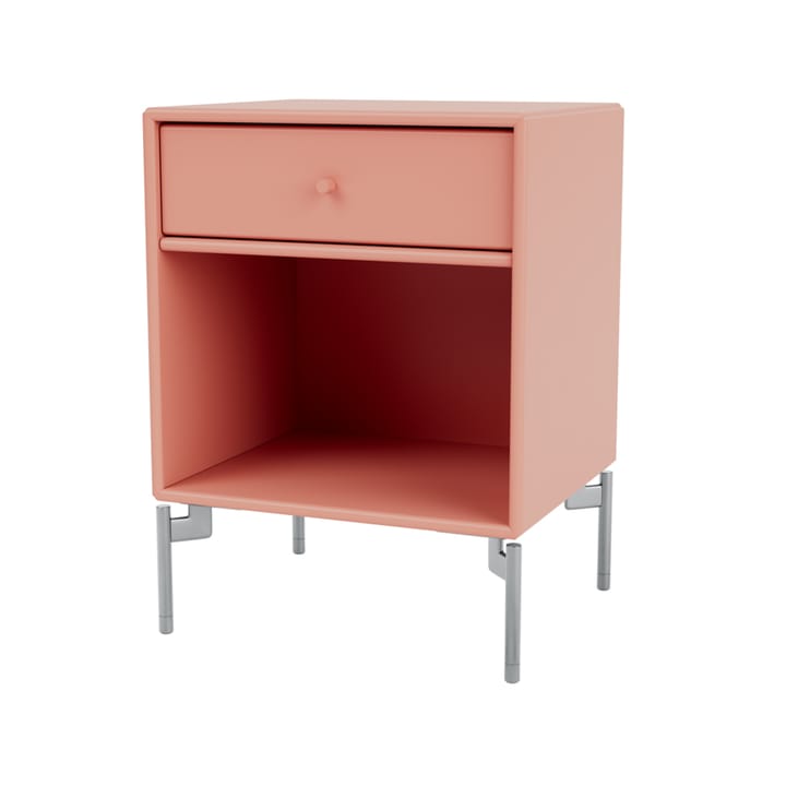 Dream bedside 桌子 - Rhubarb 151, chrome legs - Montana