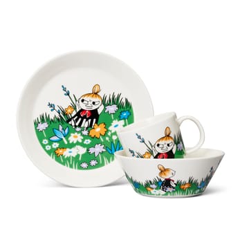 Little My and meadow Moomin 姆明碗 - 白色底-彩色图案 - Moomin Arabia