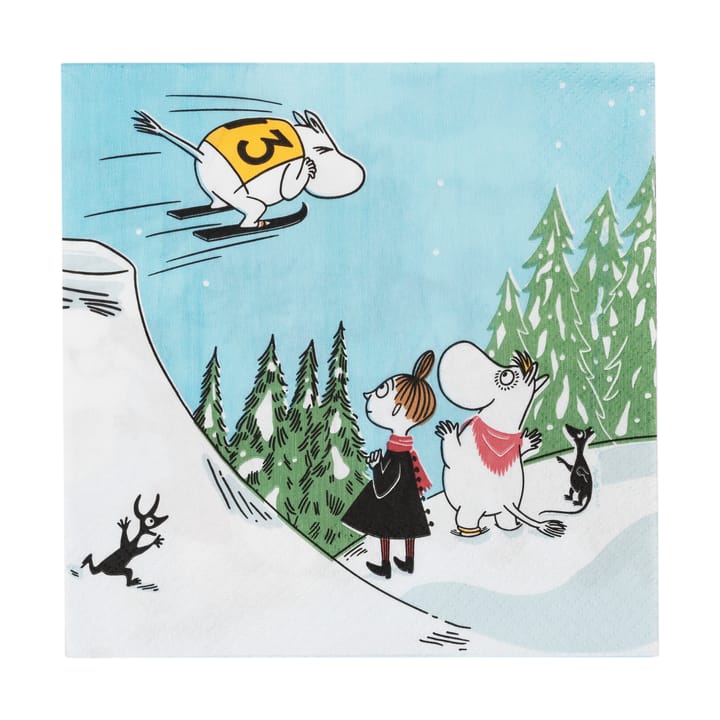 姆明 napkins 33x33 cm - Ski jumping - Moomin Arabia