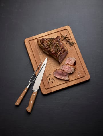 Foresta steak 叉子  28 cm - 不锈钢-oak - Morsø