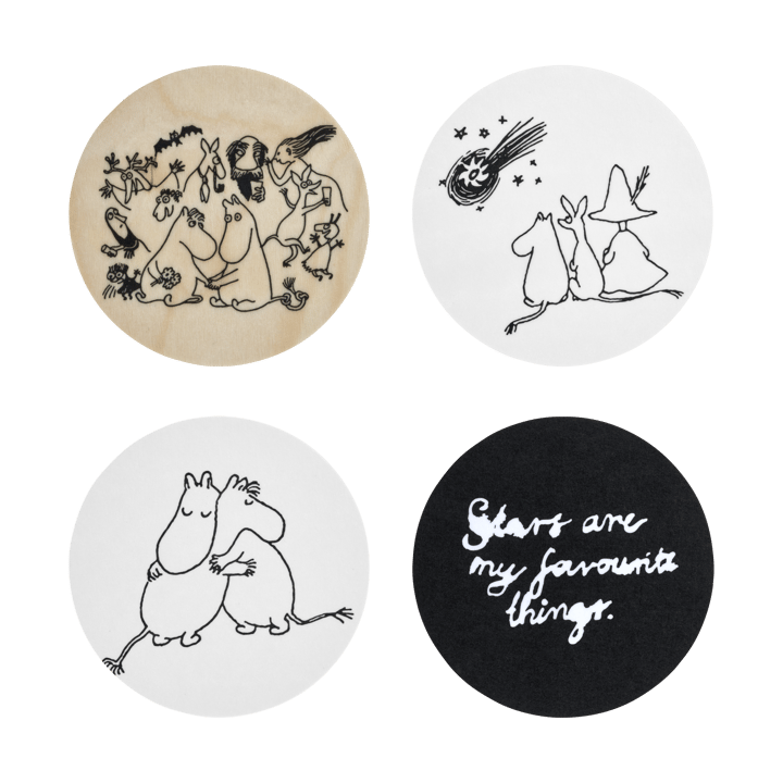 姆明 80 Coasters Ø11 cm 四件套装 - 彩色 - Muurla