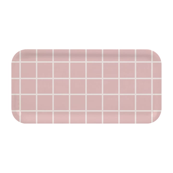 Checks & Stripes tray 13x27 cm - 粉色-白色 - Muurla