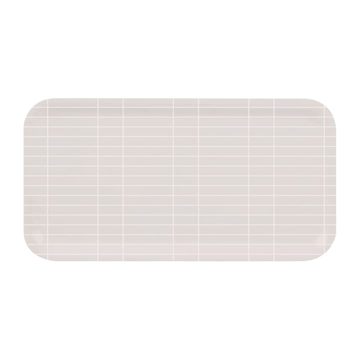 Checks & Stripes tray 22x43 cm - 米色-白色 - Muurla