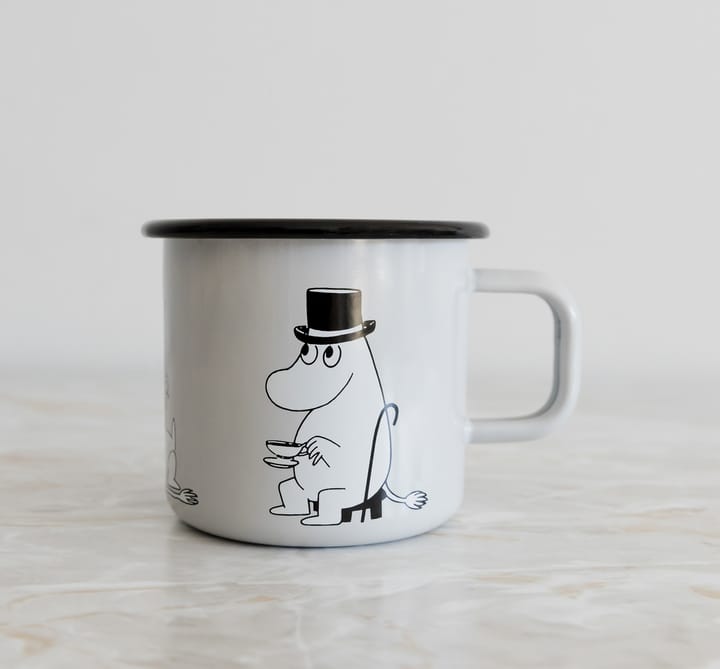 Moomin pappa enamel 马克杯 37 cl - 灰色 - Muurla