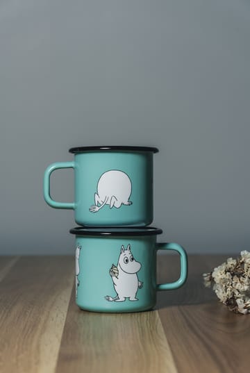 Moomin Retro enamel 马克杯 37 cl - 薄荷色 - Muurla