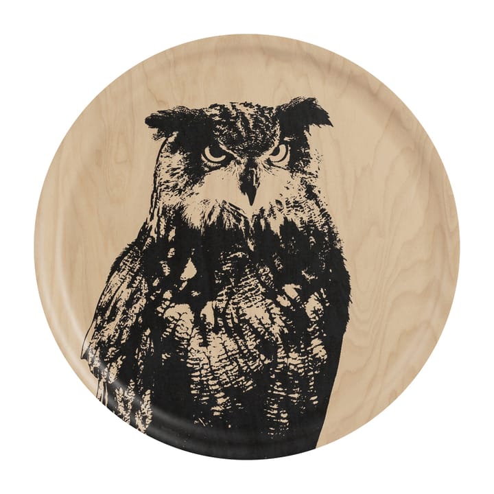 Nordic The Eagle Owl bricka Ø35 cm - Nature-黑色 - Muurla