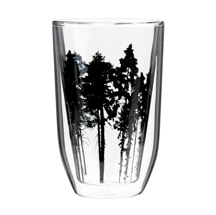 Nordic The Forest hot drinks glass 30 cl - clear-黑色 - Muurla