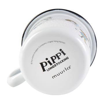 Pippi and Lilla gubben enamel 马克杯 2.5 dl - White - Muurla