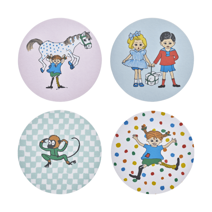 Pippi coasters 4件 - Boing-boing - Muurla