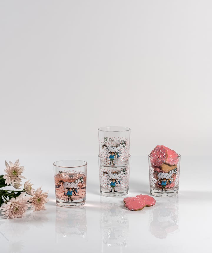 Pippi & Lilla Gubben drinking glass 20 cl, Multi Muurla