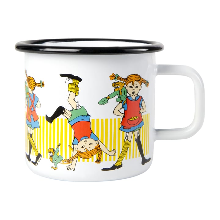 Pippi Longstocking enamel 马克杯 3.7 dl - White - Muurla