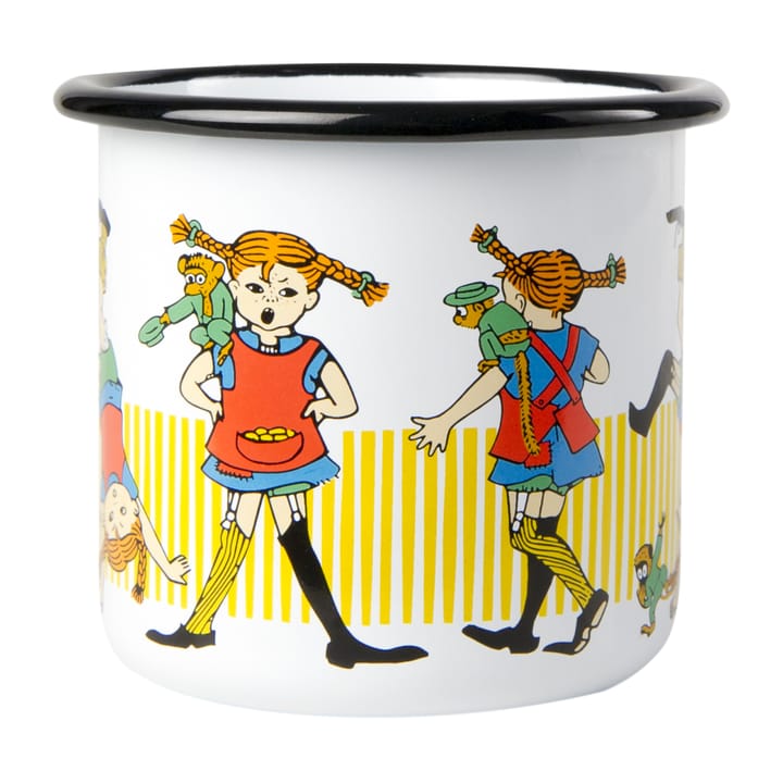 Pippi Longstocking enamel 马克杯 3.7 dl, White Muurla