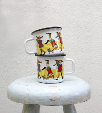 Pippi Longstocking enamel 马克杯 3.7 dl - White - Muurla