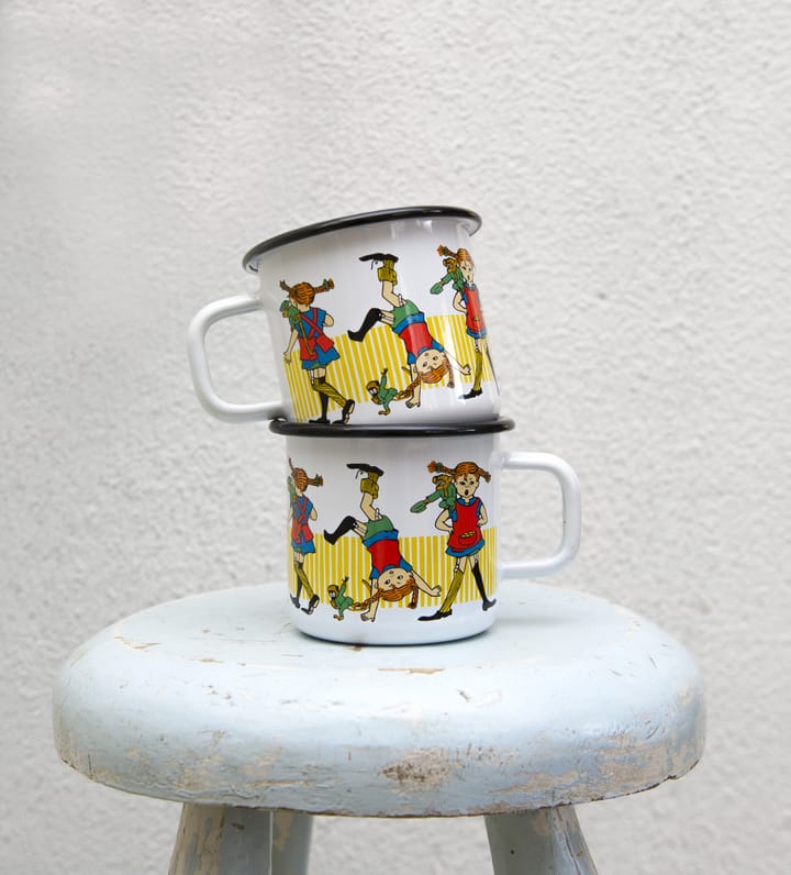 Pippi Longstocking enamel 马克杯 3.7 dl, White Muurla