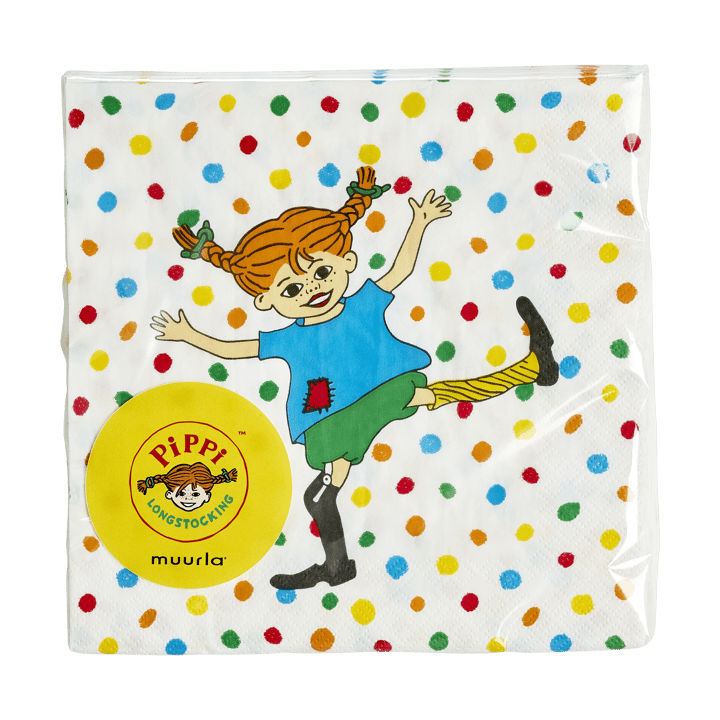 Pippi napkins 33x33 cm 20-pack, Jumping Jack Muurla