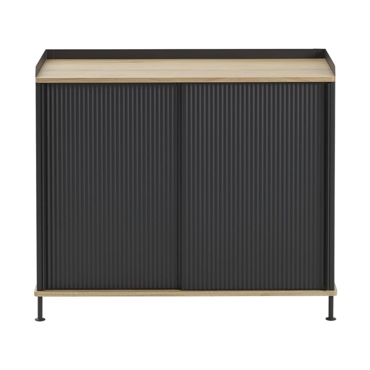 Enfold Sideboard 100x45x85 cm - 涂漆的 自然木色-anthracite 黑色 - Muuto