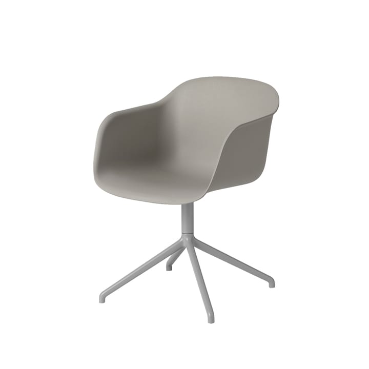 Fiber armchair 办公椅 swivel base with return - 灰色, 灰色 底座 - Muuto