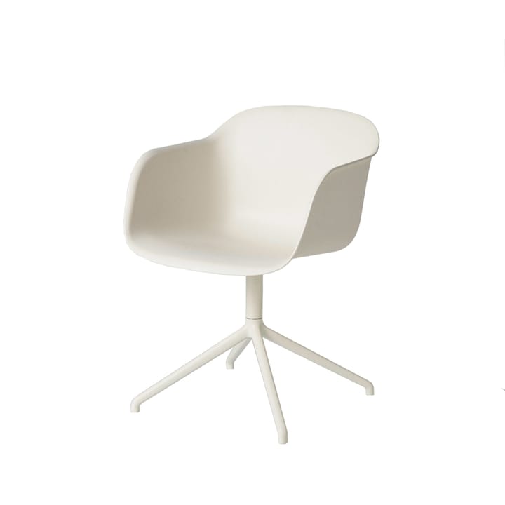 Fiber armchair 办公椅 swivel base with return - 白色, 白色 底座 - Muuto