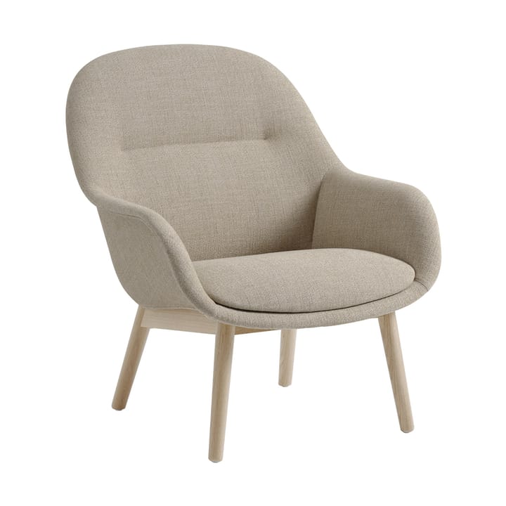 Fiber Lounge 扶手椅 with oak legs - Ecriture 240-灰色 - Muuto